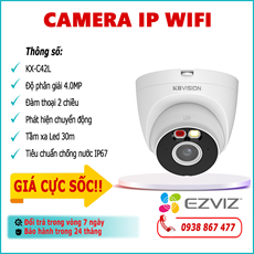 Camera IP Wifi KBVISION KX-C42L 4.0MP lắp đặt trong nhà