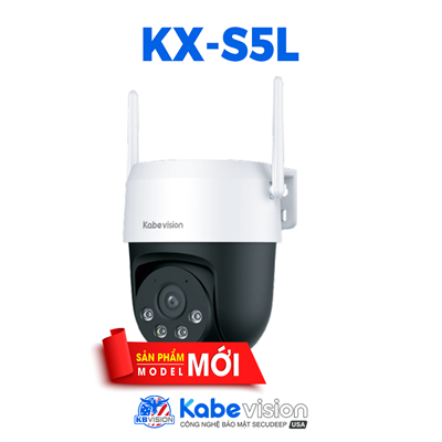 Camera PT WiFi KBVISION ống kính cố định quay quét ngoài trời  KX-S5L 5.0MP